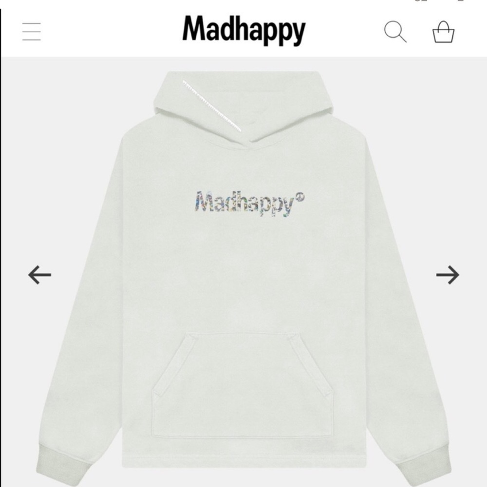 Madhappy reflective hoodie in seafoam green